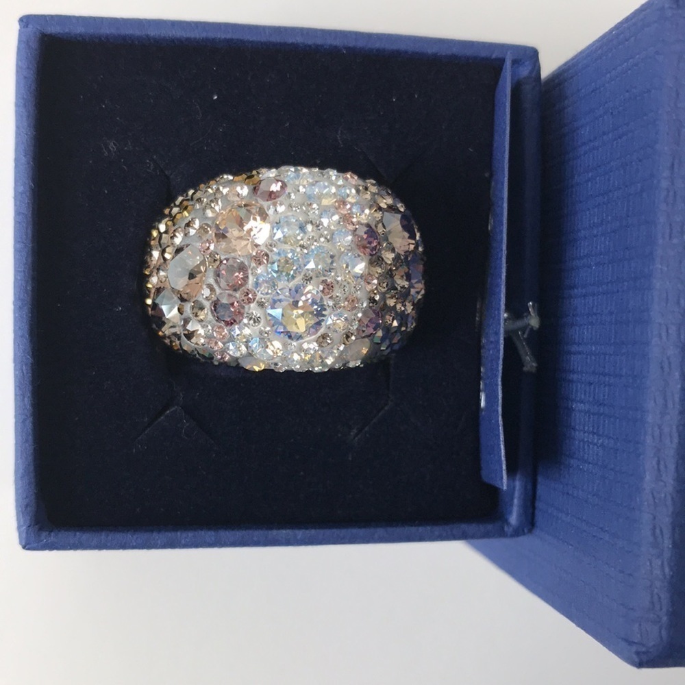 New SWAROVSKI Gold Mine Crystal Ring Size 8 - Picture 2 of 5